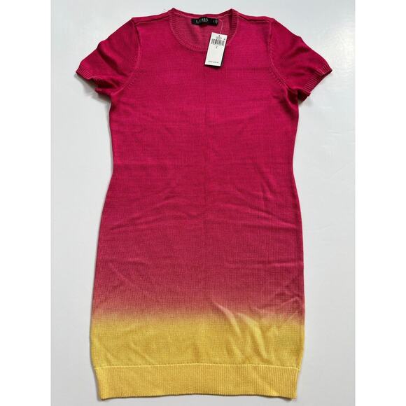Lauren Ralph Lauren Dresses & Skirts - Lauren Ralph Lauren Women's Dip-Dyed Short Sleeve Jersey Dress Size L NWT